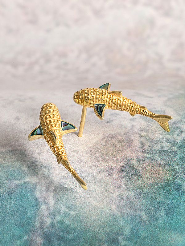 Golden Shark Studs