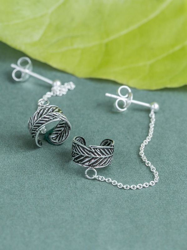 Feather Ear Cuff Studs