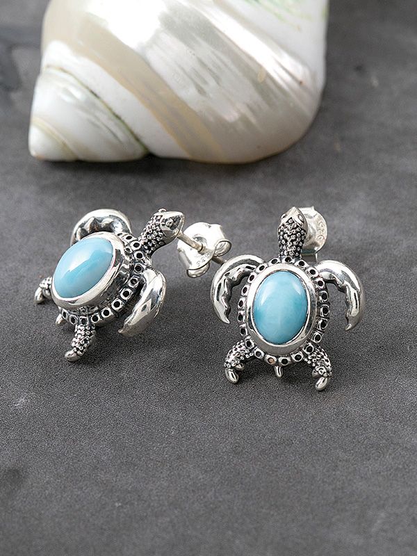 Blue Tortoise Studs