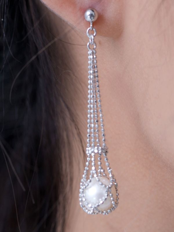 Pearl Sling Earrings