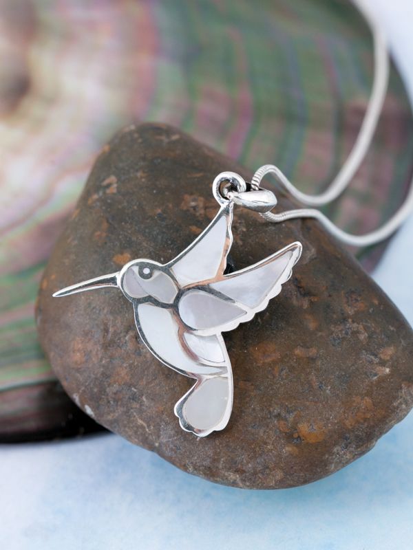 Pearl Hummingbird Pendant