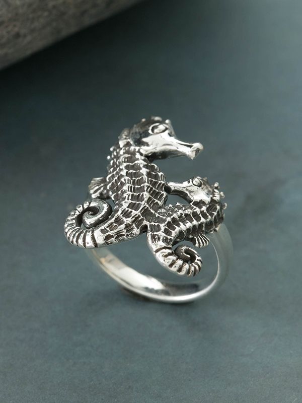 Seahorse Pair Ring