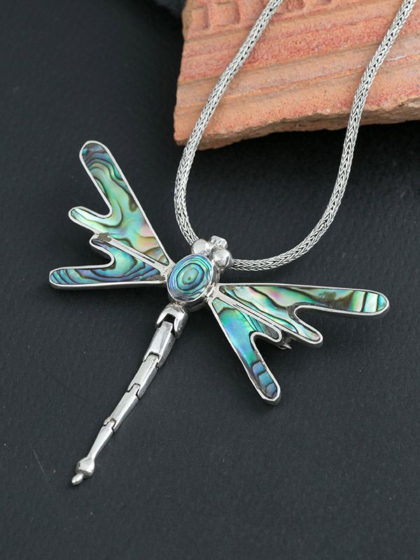 Dragonfly Shell Pendant
